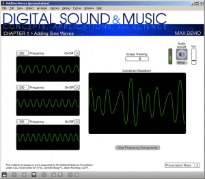 Figure 2.28 Presentation mode of Max patcher