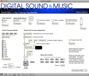 Figure 1.62 Max graphical programming environment