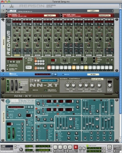 Figure 1.52 Reason software instrument rack