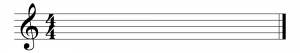 Figure 3.16  Time signature showing  4/4 time