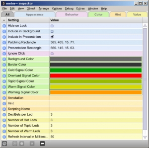 Figure 2.25  meter~ Inspector in Max
