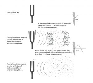 Figure 2.2  Air pressure amplitude and sound waves